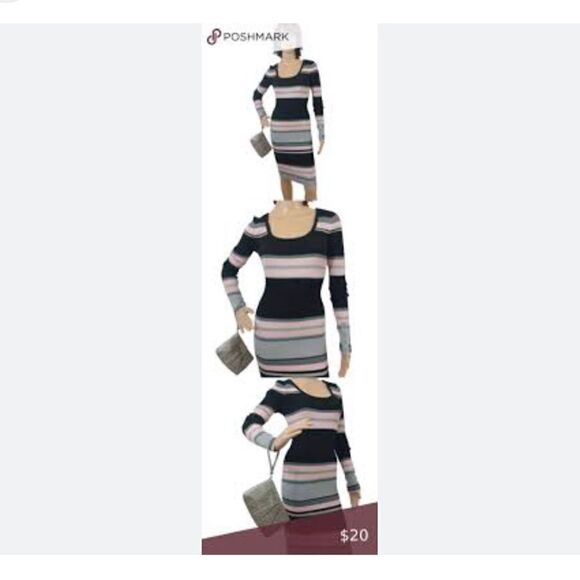 Derek Heart Long Sleeve Sweater Dress Large - Picture 2 of 14